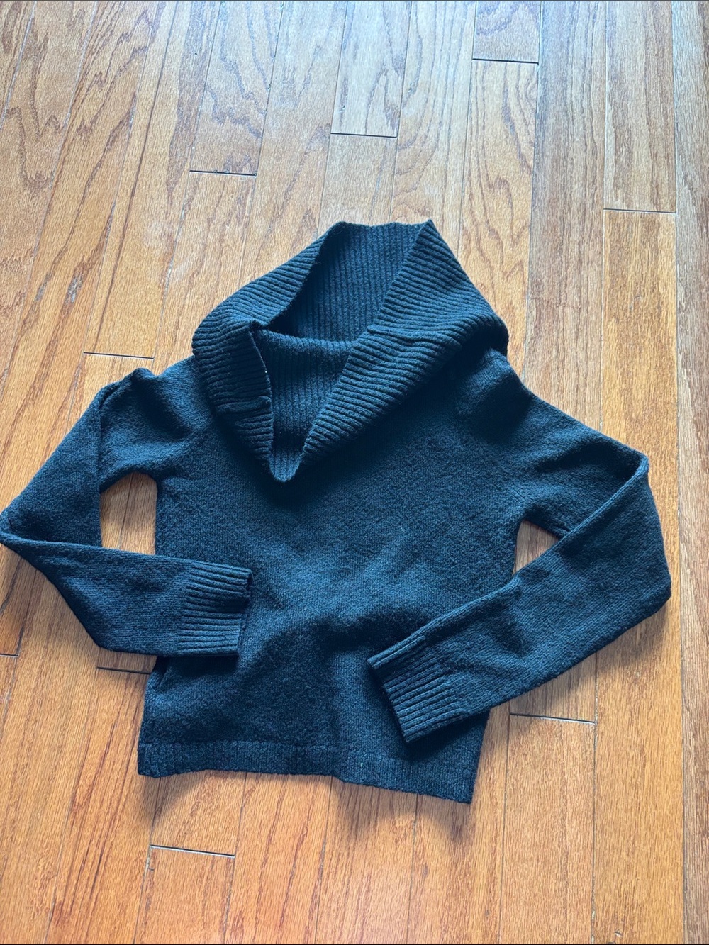 Cider Black Shawl Collar Turtleneck Sweater